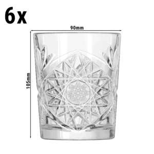 (6 kusů) Univerzální nápojové sklo - HOBSTAR - 350 ml - průhledné