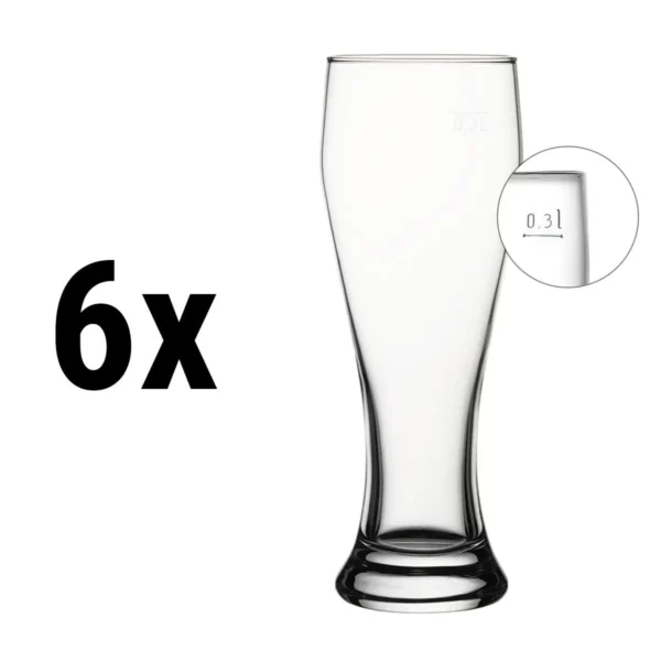 (6 kusů) sklenice na pšeničné pivo - BEER SPECIALS - 415 ml - kalibrováno na 300 ml - Image 4