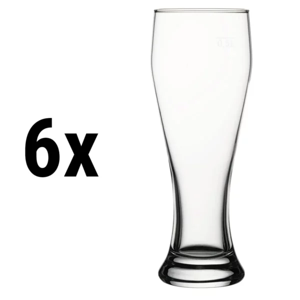 (6 kusů) sklenice na pšeničné pivo - BEER SPECIALS - 665 ml - kalibrováno na 500 ml - Image 2