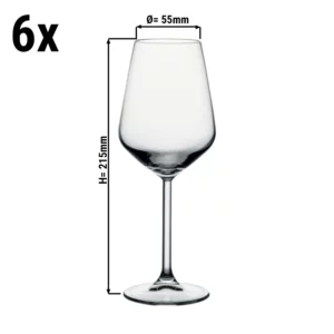 (6 kusů) sklenice na víno - ALLEGRA - 350 ml - průhledná