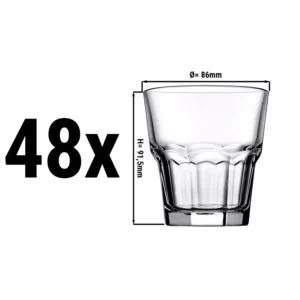 (48 kusů) sklenice na whisky - CASABLANCA - 260 ml