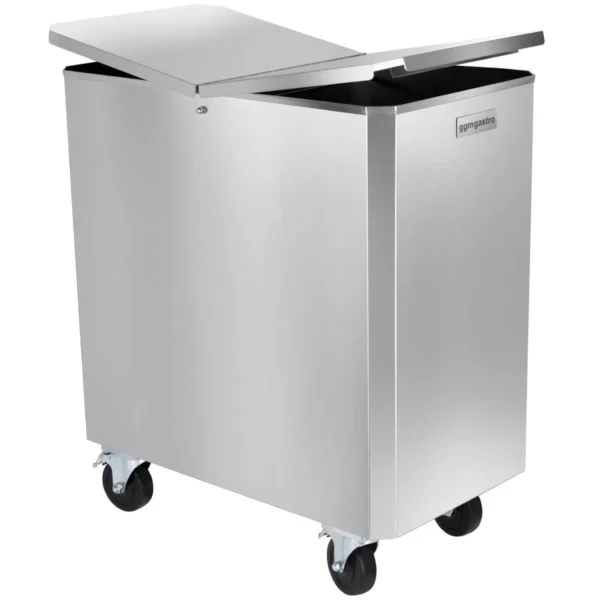Vozík na mouku - vozík na přísady vyrobený z nerezavějící oceli - 125 l - Image 6