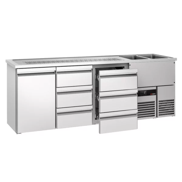 Pivní bar PREMIUM - 2500x700mm - 1 dvířka a 6 zásuvek - Image 3
