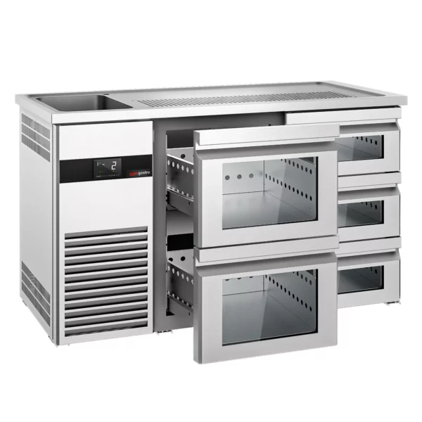 Pivní bar PREMIUM - 1550x700mm - 5 skleněných zásuvek - Image 3