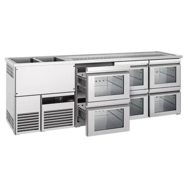 Pivní bar PREMIUM - 2500x700mm - 6 skleněných zásuvek - Image 3