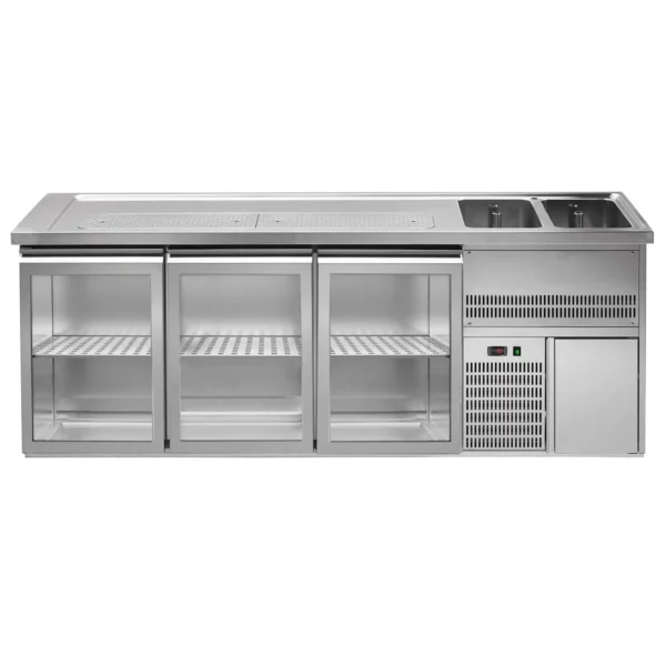 Pivní bar PREMIUM PLUS- 2500x700mm - 3 skleněná dvířka - Image 4