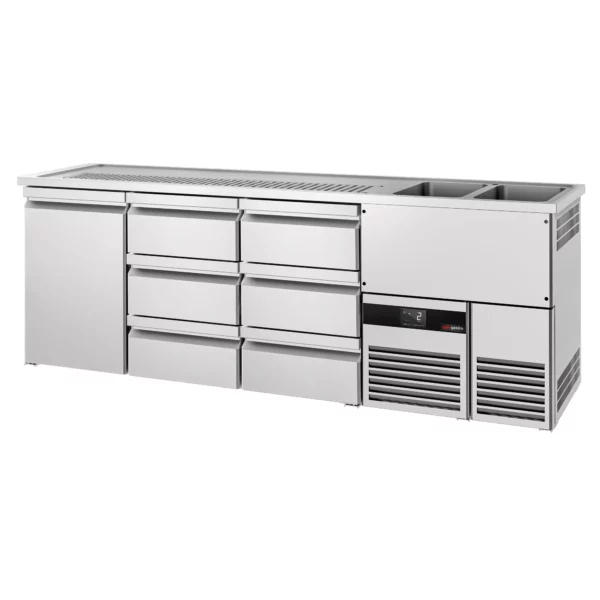 Pivní bar PREMIUM - 2500x700mm - 1 dvířka a 6 zásuvek - Image 4