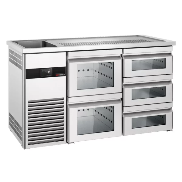 Pivní bar PREMIUM - 1550x700mm - 5 skleněných zásuvek - Image 4