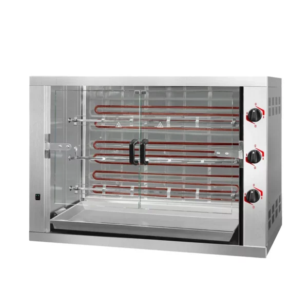 Elektrický gril na kuřata PREMIUM se 3 rožněmi pro 18 kuřat - 1190 x 480 x 820 mm - Image 3
