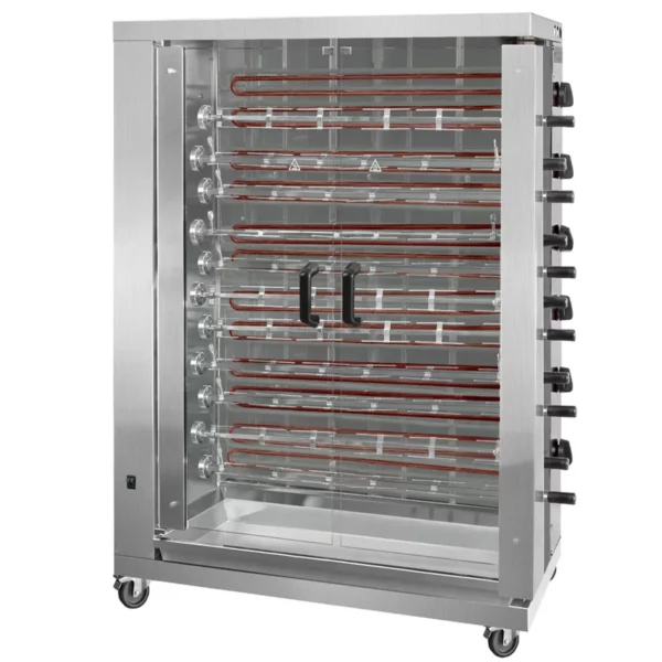 Elektrický gril na kuřata ECO s 11 rožněmi pro 66 kuřat - 1098 x 660 x 1860 mm - Image 3
