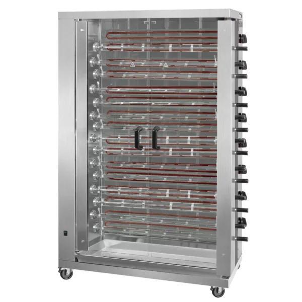 Elektrický gril na kuřata ECO s 15 rožněmi pro 90 kuřat - 1098 x 660 x 1920 mm - Image 3