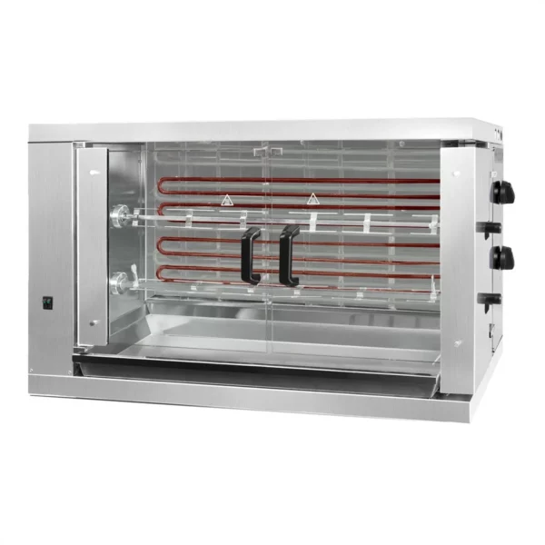 Elektrický gril na kuřata ECO se 2 rožněmi pro 12 kuřat - 1098 x 480 x 640 mm - Image 4