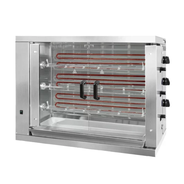 Elektrický gril na kuřata ECO se 3 rožněmi pro 18 kuřat - 1098 x 480 x 820 mm - Image 4