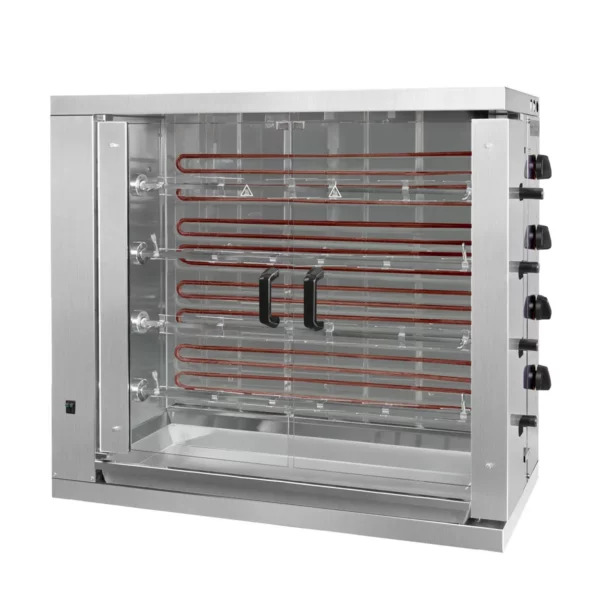 Elektrický gril na kuřata ECO se 4 rožněmi pro 24 kuřat - 1098 x 480 x 1000 mm - Image 4