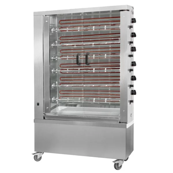 Elektrický gril na kuřata ECO se 6 rožněmi pro 36 kuřat - 1098 x 480 x 1860 mm - Image 4