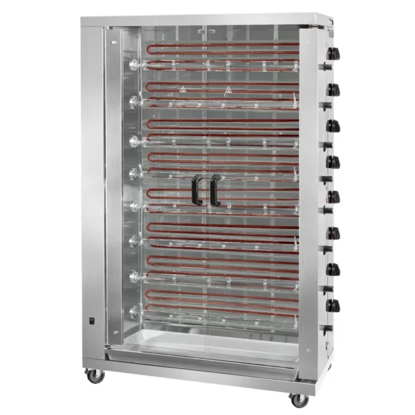 Elektrický gril na kuřata ECO s 8 rožněmi pro 48 kuřat - 1098 x 480 x 1992 mm - Image 4