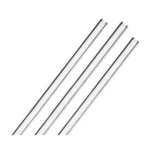 (50 kusů) skleněné brčka na pití - 20 cm - rovné - včetně čistícího kartáčku