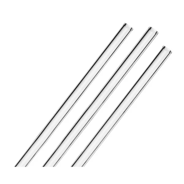 (50 kusů) skleněné brčka na pití - 23 cm - rovné - včetně čistícího kartáčku
