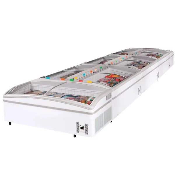 Chladící a mrazící ostrůvek - 1520x920mm - 400 litrů - skleněné posuvné víko - Image 3