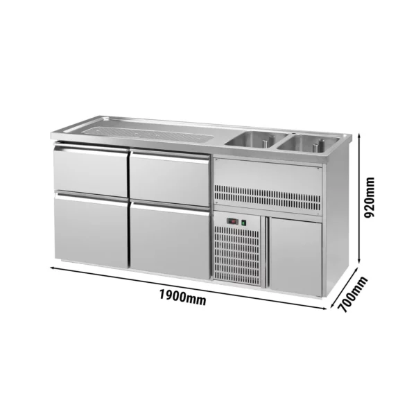 Pivní bar PREMIUM PLUS- 1950x700mm - se 4 zásuvkami