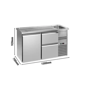Pivní bar PREMIUM PLUS - 1550x700 mm - 1 dvířka a 2 zásuvky