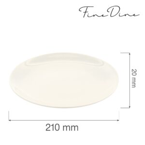 Krémový talíř bez okraje, 210 mm