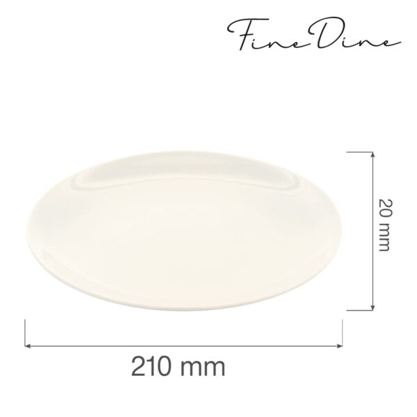 Krémový talíř bez okraje, 210 mm