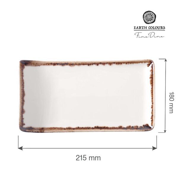 Vanilkový servírovací talíř, 215 x 180 mm