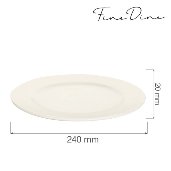 Krémová plochý talíř, 240 mm