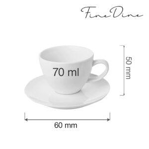 Bianco elegantní šálek s podšálkem, 70ml