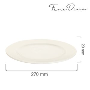 Krémová plochý talíř, 270 mm