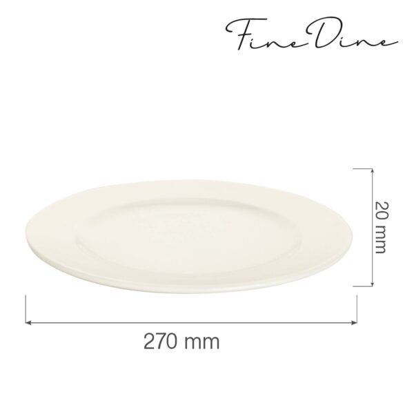 Krémová plochý talíř, 270 mm