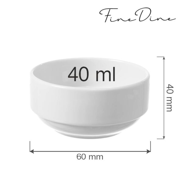 Stohovatelná mísa Bianco, 60 mm