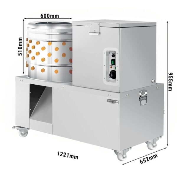Škubačka drůbeže na kuřata s kotlem 2v1, buben 60cm