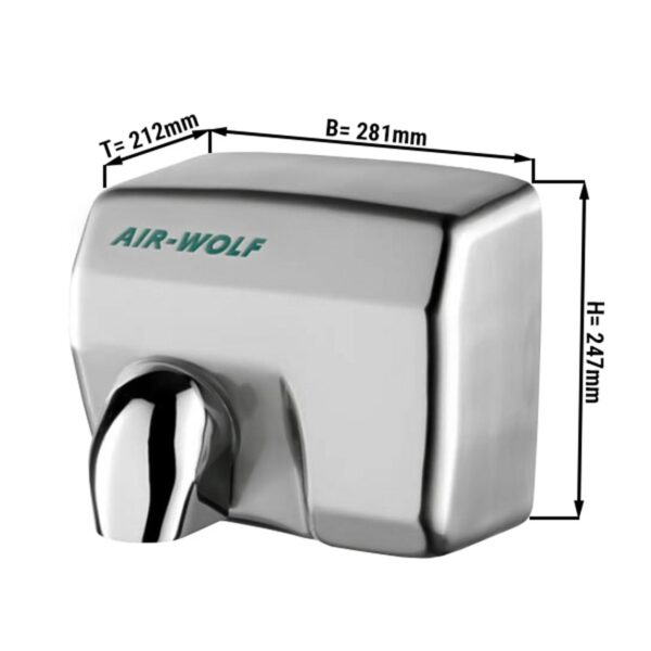 (2 kusy) AIR WOLF | Vysoušeč rukou s infračerveným senzorem - nerez