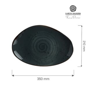 Talíř v organickém tvaru Arando, 350x210mm