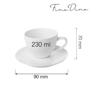 Elegantní šálek Bianco s podšálkem, 230 ml