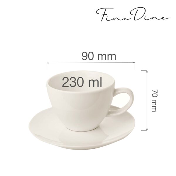 Crema elegantní šálek s podšálkem, 230 ml