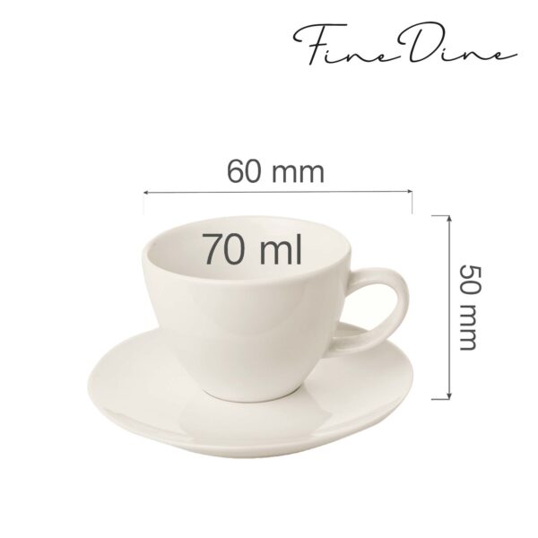 Crema elegantní šálek s podšálkem, 70 ml