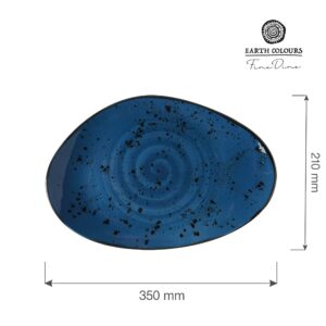 Talíř v organickém tvaru kosatce, 350x210mm