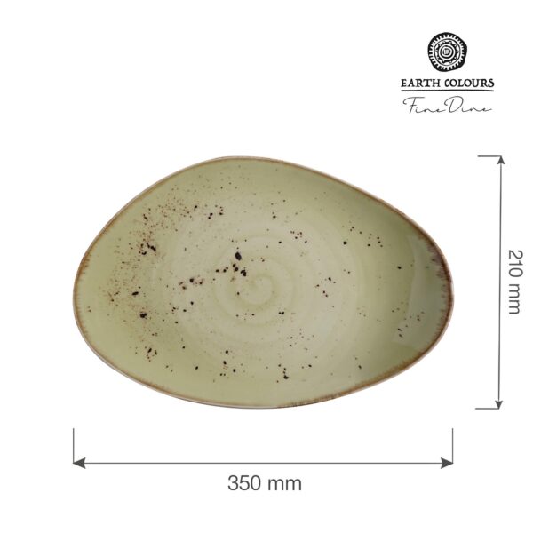 Talíř v organickém tvaru Dahlia, 350x210mm