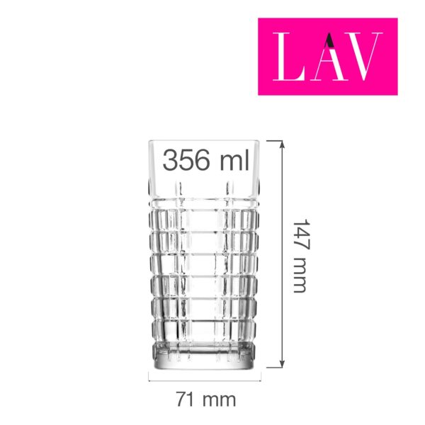 Brit long drink vysoká sklenice 356 ml, LAV