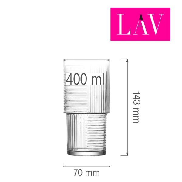 Vysoká sklenice long drink Helen 400 ml, LAV