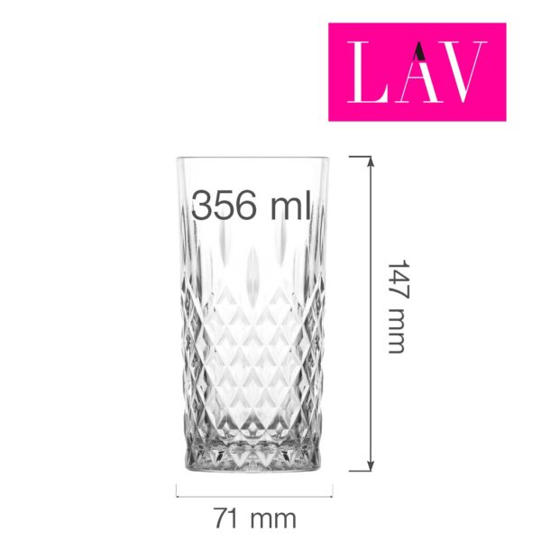 Vysoká sklenice long drink Odin 356 ml, LAV