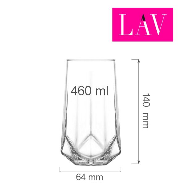 Valeria long drink vysoká sklenice 460 ml, LAV