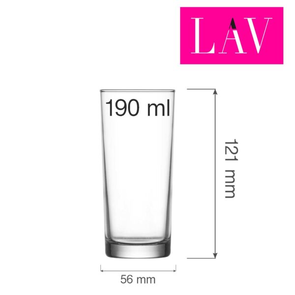 Vysoká sklenice dlouhý typ Suma, 190ml