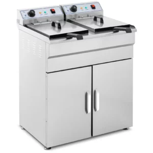 Fritéza - elektrická - 2 x 16 l - 400 V - spodní skříňka