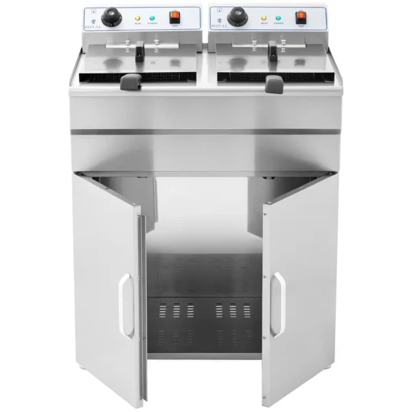 Fritéza - elektrická - 2 x 16 l - 400 V - spodní skříňka - Image 5