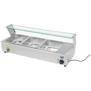 Bain Marie - 3 x GN - 1/2 - vypouštěcí kohoutek