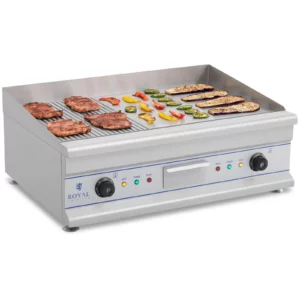 Grilovací deska - dvojitá - elektrická - 75 cm - hladká/rýhovaná - 2 x 3 200 W
